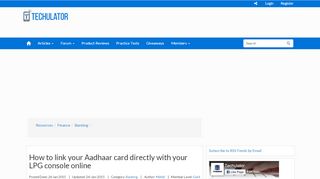 
                            9. Link your Aadhaar card directly with LPG console online - Techulator