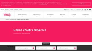 
                            13. Link Your Garmin Device To Vitality | Vitality