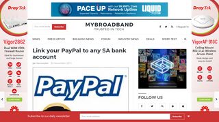 
                            4. Link your PayPal to any SA bank account - MyBroadband