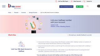 
                            2. Link Your RBL Bank Account to Aadhaar
