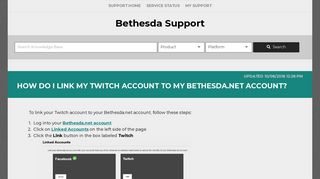 
                            4. link your Twitch account to your Bethesda.net ... - Bethesda Support