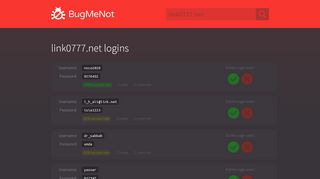 
                            4. link0777.net logins - BugMeNot