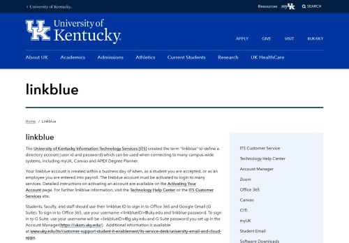 
                            3. linkblue subpage | The University of Kentucky