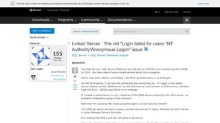 
                            2. Linked Server : The old 