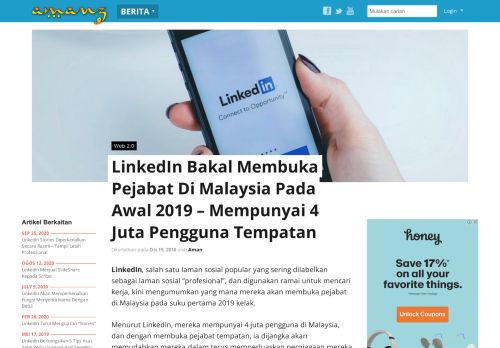 
                            5. LinkedIn Bakal Membuka Pejabat Di Malaysia Pada Awal ...