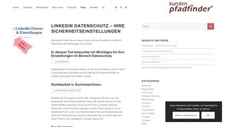 
                            10. LinkedIn Datenschutzeinstellungen - Kundenpfadfinder