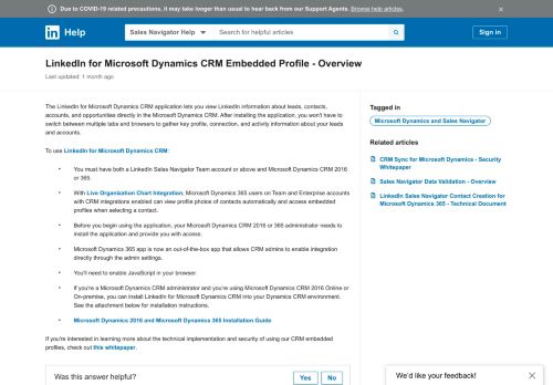 
                            13. LinkedIn for Microsoft Dynamics CRM Widget - Overview | Sales ...