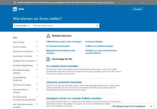 
                            4. LinkedIn Hilfe