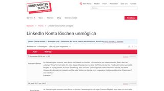 
                            12. LinkedIn Konto löschen unmöglich - Stiftung für Konsumentenschutz ...