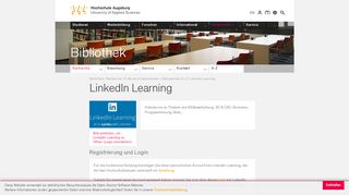 
                            12. LinkedIn Learning (ehemals lynda.com) - Hochschule Augsburg