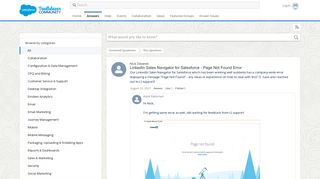 
                            9. LinkedIn Sales Navigator for Salesforce - Page Not Found Error ...