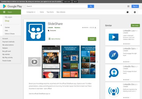 
                            11. LinkedIn SlideShare – Apps no Google Play