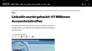 
                            11. LinkedIn wurde gehackt: 117 Millionen Accounts betroffen - Motherboard