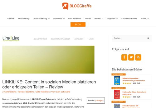 
                            7. LINKILIKE: Content in sozialen Medien platzieren oder erfolgreich ...