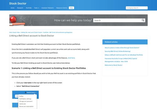 
                            7. Linking a Bell Direct account to Stock Doctor – Stock Doctor Help