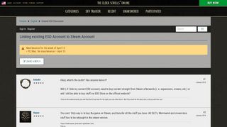 
                            2. Linking existing ESO Account to Steam Account — Elder Scrolls Online