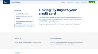 
                            7. Linking Fly Buys to your credit card - BNZ