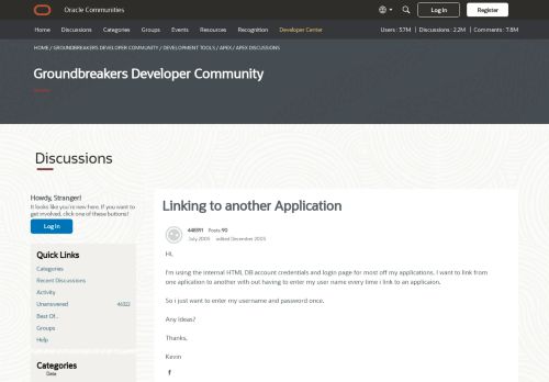 
                            6. Linking to another Application | Oracle Community