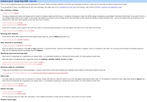
                            10. Linking to aprs.fi – Google Maps APRS