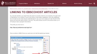
                            10. Linking to EBSCOhost Articles - Bellarmine University