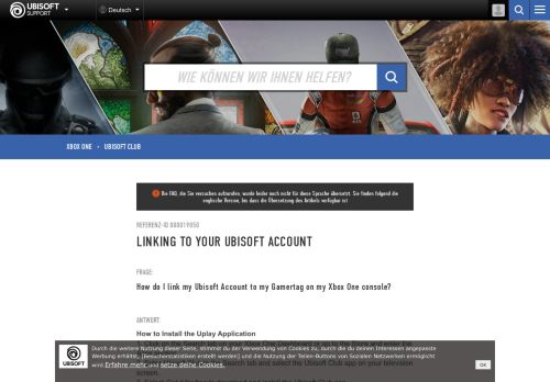 
                            1. Linking to Your Ubisoft Account - Ubisoft Kundenservice