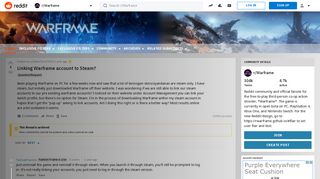 
                            7. Linking Warframe account to Steam? : Warframe - Reddit
