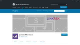 
                            6. Linkrex Monetizer | WordPress.org