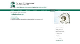 
                            12. Links for Parents - St. Joseph's Institution