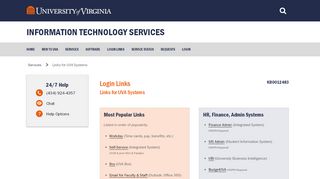 
                            6. Links for UVA Systems - University Of Virginia - Service Now