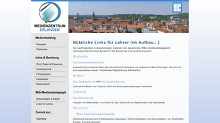 
                            6. Links für Lehrer - Medienzentrum Erlangen