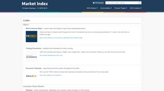 
                            10. Links - Market Index