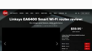 
                            10. Linksys EA6400 Smart Wi-Fi router review: Nice design, great features ...