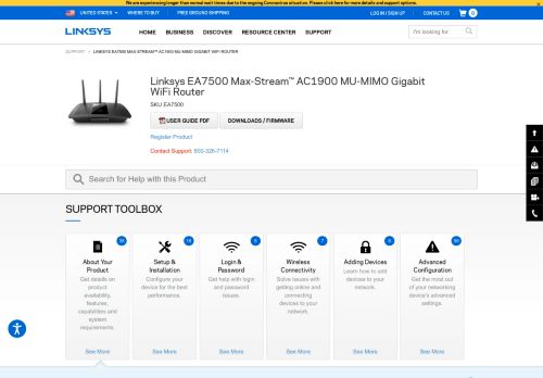 
                            3. Linksys EA7500 Max-Stream™ AC1900 MU-MIMO Gigabit WiFi Router