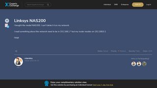 
                            11. Linksys NAS200 - Experts Exchange