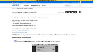 
                            11. Linksys Official Support - Connecting a Mac computer to your Wi-Fi