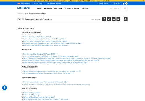 
                            1. Linksys Official Support - E1700 Frequently Asked Questions