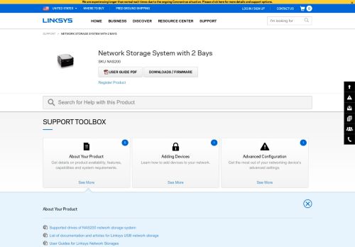 
                            3. Linksys Official Support - Network Storage System with 2 Bays