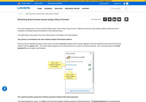 
                            5. Linksys Official Support - Resolving Guest access issues using ...