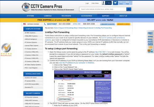 
                            7. LinkSys Port Forwarding - CCTV Camera Pros