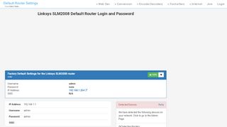 
                            3. Linksys SLM2008 Default Router Login and Password - Clean CSS
