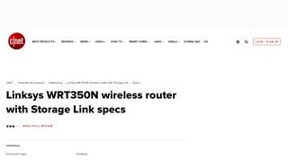 
                            10. Linksys WRT350N wireless router with Storage Link Specs - CNET