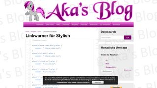 
                            12. Linkwarner für Stylish – Aka's Blog - Akamaru
