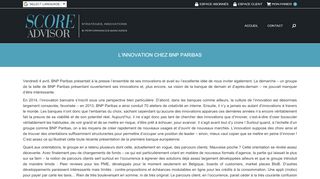 
                            9. l'innovation chez BNP Paribas | Score Advisor