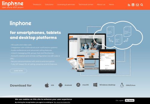 
                            6. Linphone open source VoIP SIP softphone - voice, video and instant ...