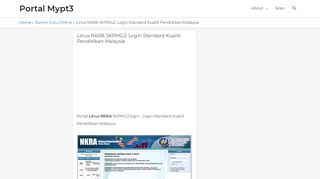 
                            3. Linus NKRA | SKPMG2 Login Secara Online - Mypt3
