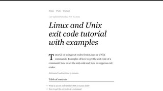 
                            10. Linux and Unix exit code tutorial with examples | George Ornbo