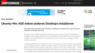 
                            9. Linux-Aussehen: Ubuntu-Mix: KDE neben anderen Desktops ...