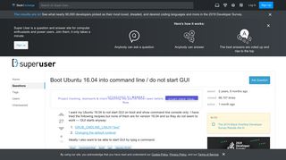 
                            8. linux - Boot Ubuntu 16.04 into command line / do not start GUI ...