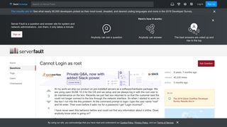 
                            2. linux - Cannot Login as root - Server Fault