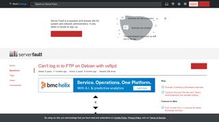 
                            10. linux - Can't log in to FTP on Debian with vsftpd - Server Fault